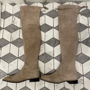 Over the knee boots - size 8.5, tan/ beige
